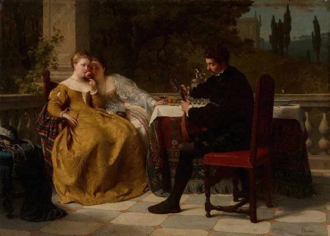 The Music Of Love Wall Art by Friedrich Kraus - High-Resolution Digital Print