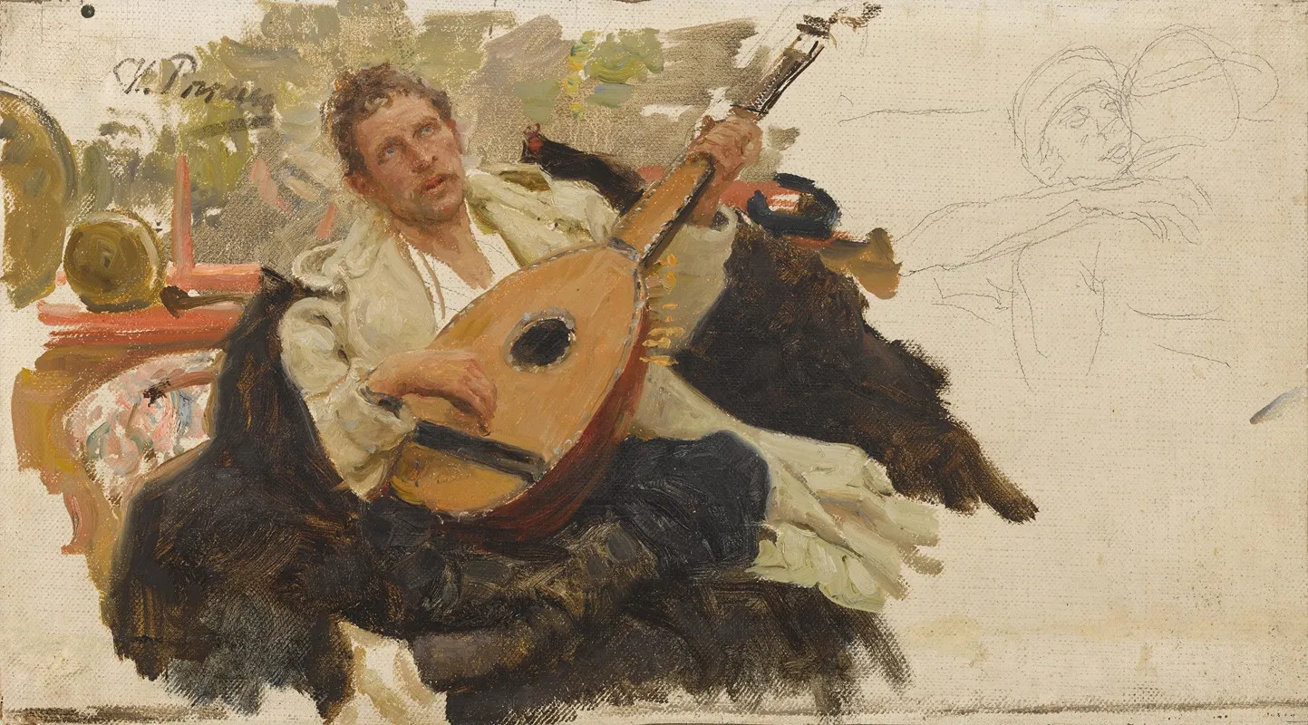The Musician 17 Wall Art by Ilya Efimovich Repin - High-Resolution Digital Print