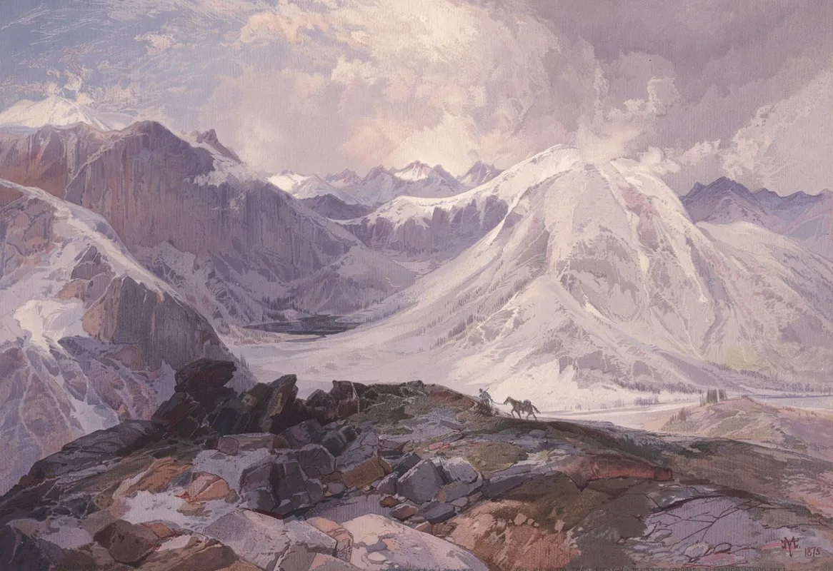 The Musquito Trail Rocky Mountains Of Colorado Elevation 12000 Feet Wall Art by Thomas Moran - High-Resolution Digital Print