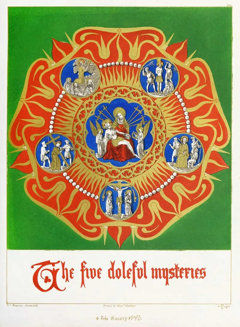 The Mysteries Of The Rosary Wall Art by Augustus Pugin - High-Resolution Digital Print