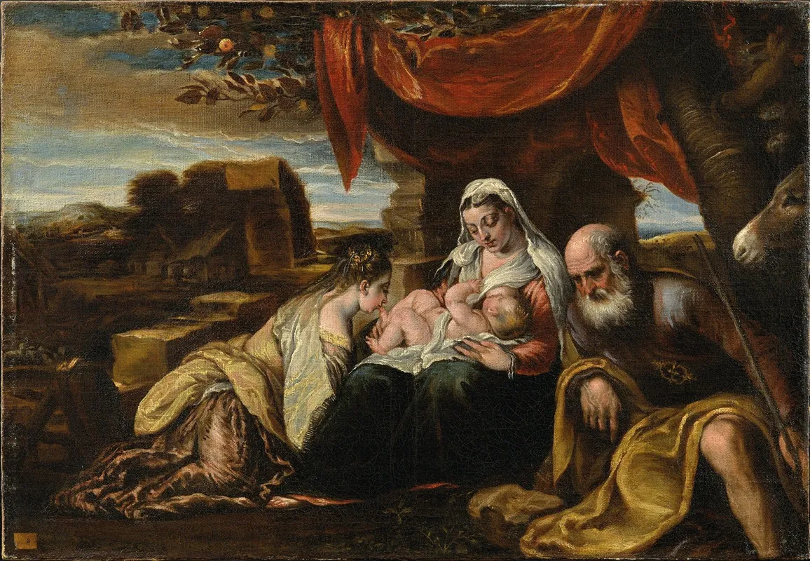 The Mystic Marriage Of Saint Catherine 4 Wall Art by Workshop of Jacopo Bassano - High-Resolution Digital Print