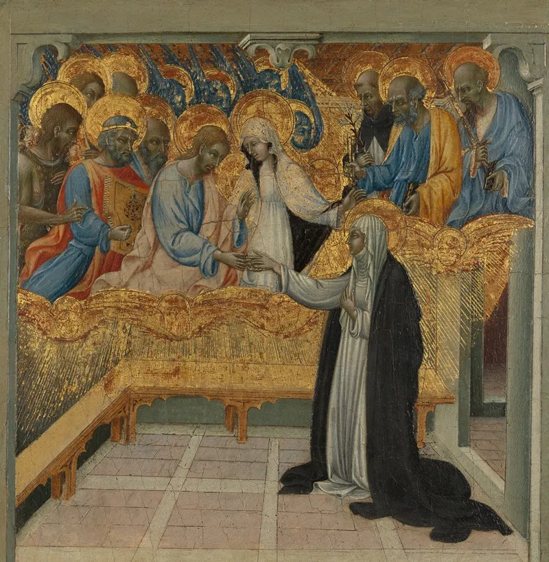 The Mystic Marriage Of Saint Catherine Of Siena Wall Art by Giovanni di Paolo - High-Resolution Digital Print