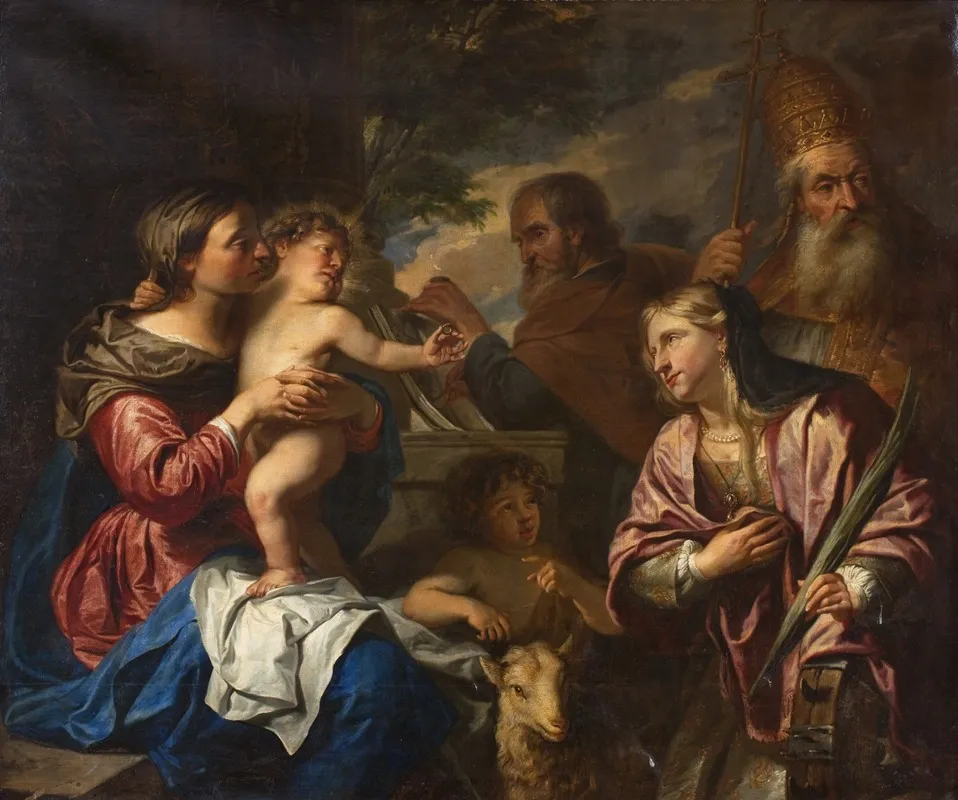 The Mystic Marriage Of St Catherine 3 Wall Art by Pieter Thijs - High-Resolution Digital Print