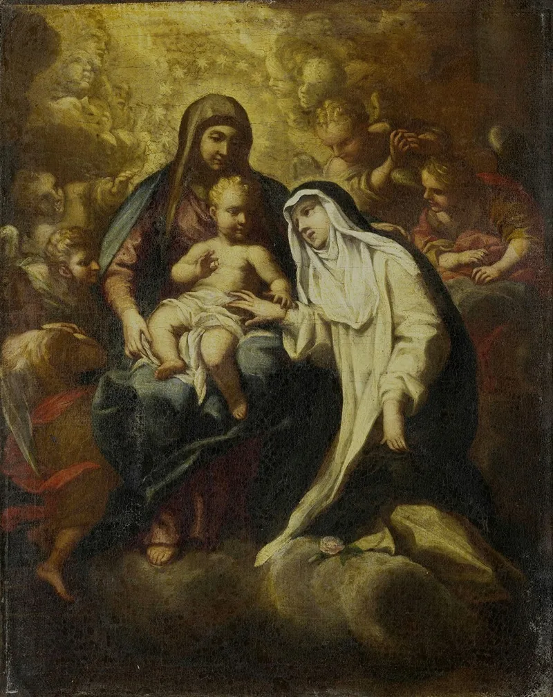 The Mystic Marriage Of St Rose Of Lima Wall Art by Lazzaro Baldi - High-Resolution Digital Print