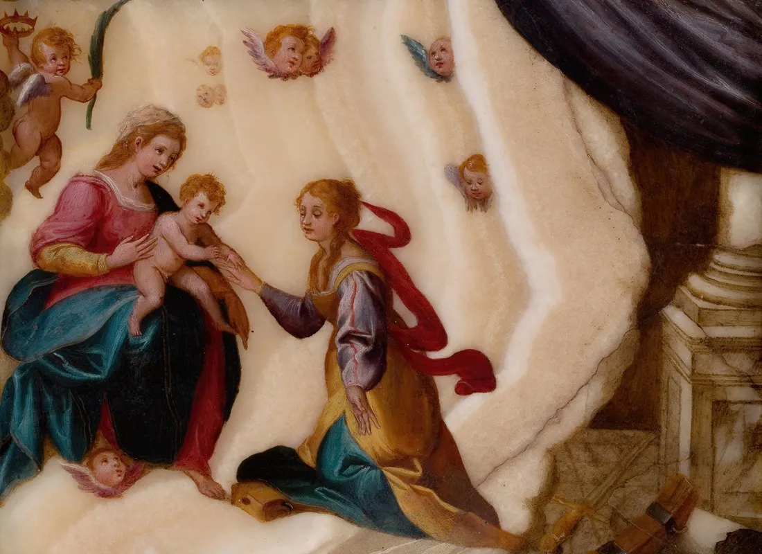 The Mystical Marriage Of Saint Catherine 6 Wall Art by School of Antonio Tempesta - High-Resolution Digital Print