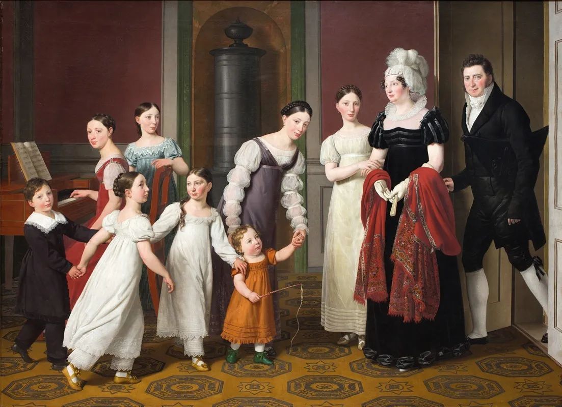 The Nathanson Family Wall Art by Christoffer Wilhelm Eckersberg - High-Resolution Digital Print