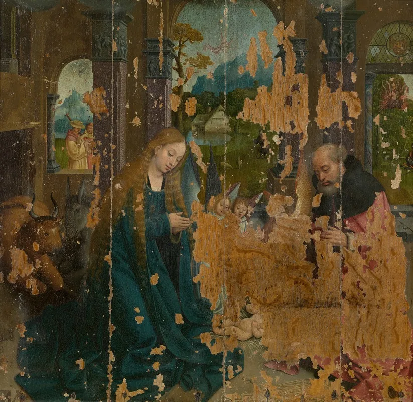 The Nativity 43 Wall Art by Bernard van Orley - High-Resolution Digital Print