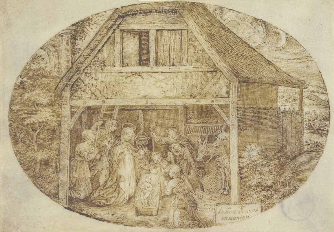 The Nativity 51 Wall Art by Johan Wierix - High-Resolution Digital Print