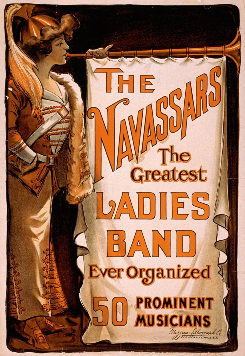 The Navassars The Greatest Ladies Band Ever Organized 50 Prominent Musicians Wall Art by Anonymous - High-Resolution Digital Print