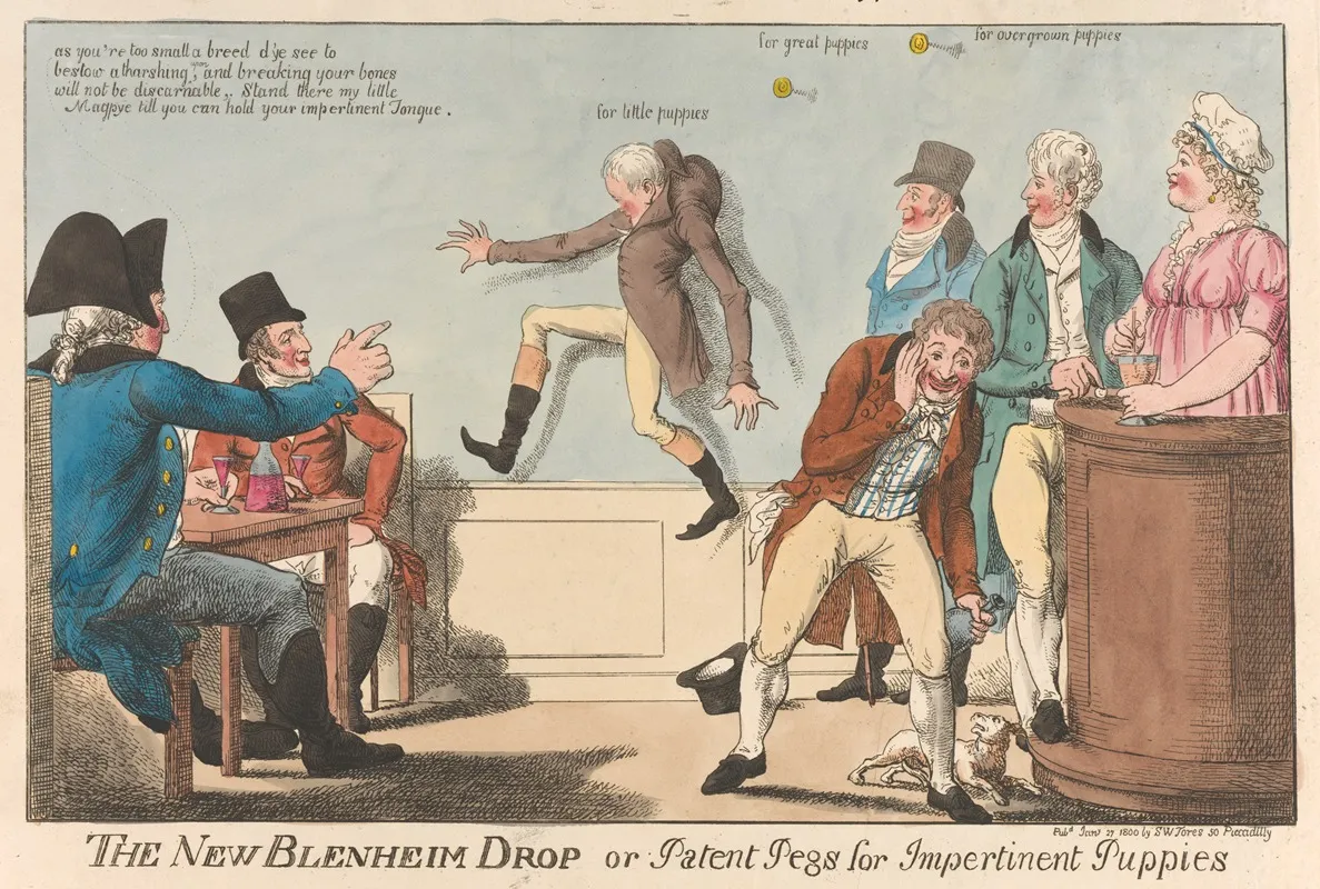 The New Blenheim Drop Or Patent Pegs For Impertinent Puppies