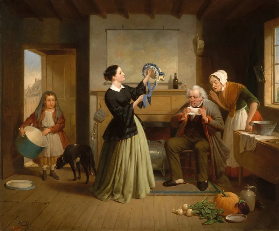 The New Bonnet 2 Wall Art by Francis William Edmonds - High-Resolution Digital Print