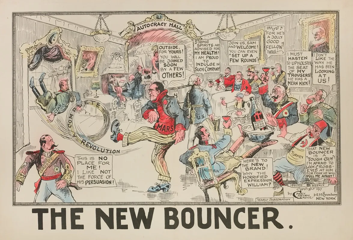The New Bouncer Wall Art by Carey Cartoon Service - High-Resolution Digital Print