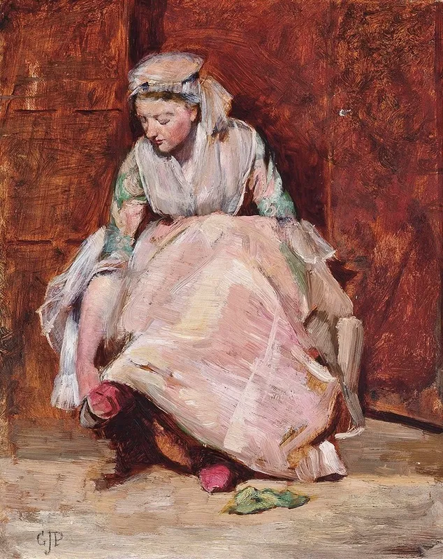 The New Slipper Wall Art by George John Pinwell - High-Resolution Digital Print