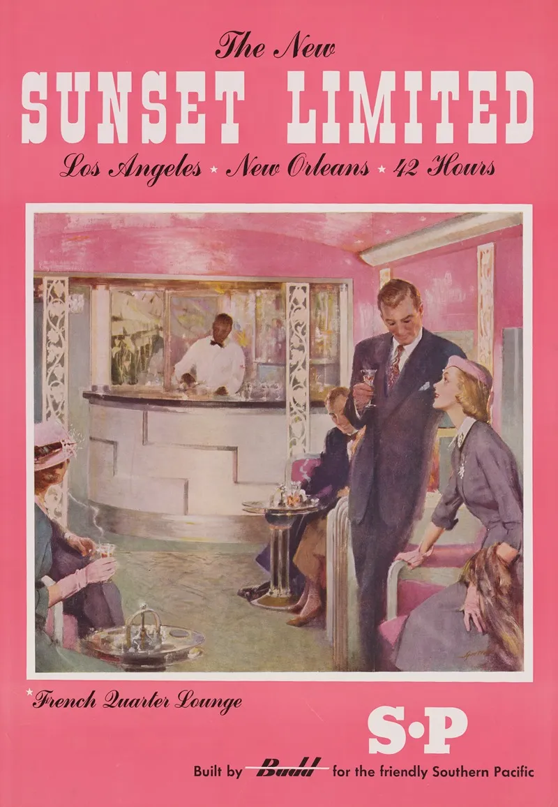 The New Sunset Limited Los Angeles New Orleans 42 Hours Wall Art by Sperry - High-Resolution Digital Print