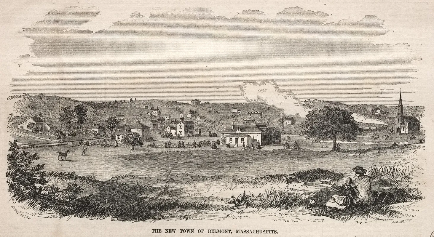 The New Town Of Belmont Massachusetts Wall Art by Winslow Homer - High-Resolution Digital Print