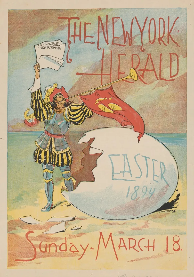 The New York Herald Easter 1894 Wall Art by Anonymous - High-Resolution Digital Print