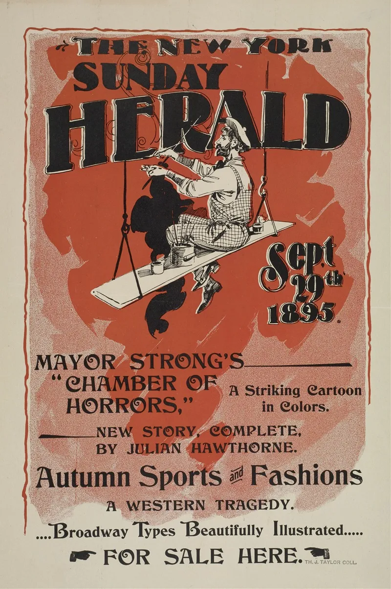 The New York Sunday Herald Sept 29th Wall Art by Anonymous - High-Resolution Digital Print