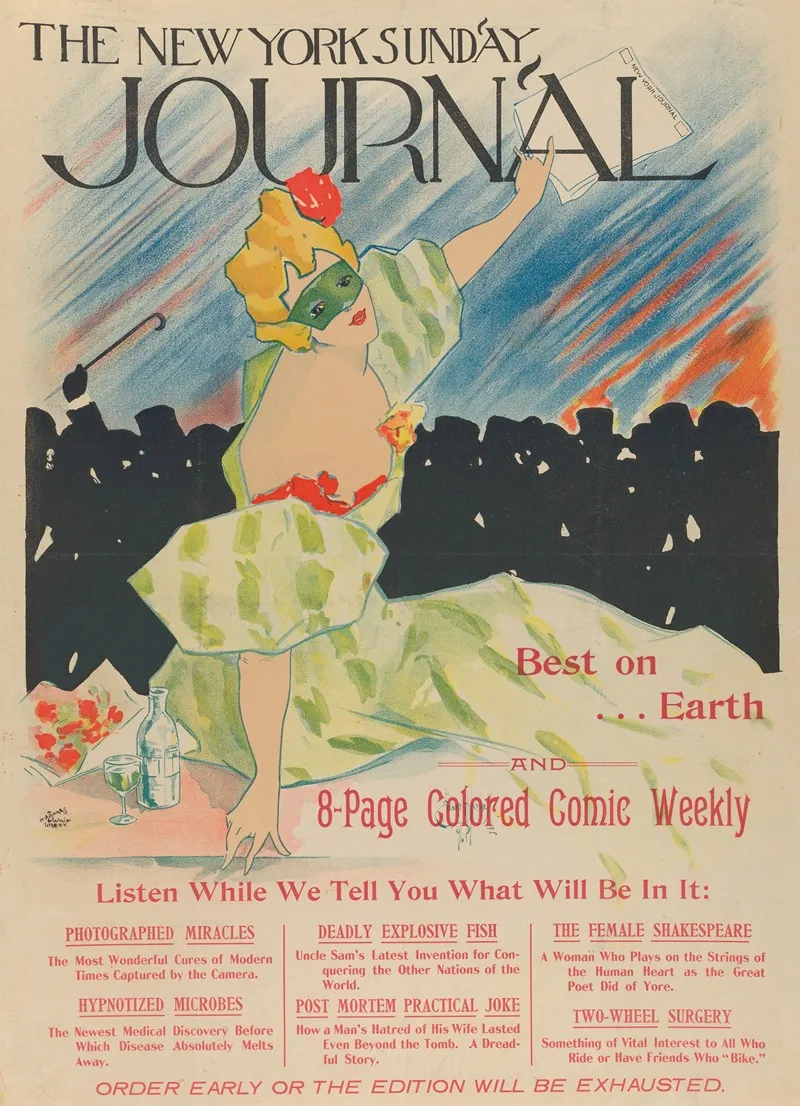 The New York Sunday Journal 2 Wall Art by Ernest Haskell - High-Resolution Digital Print