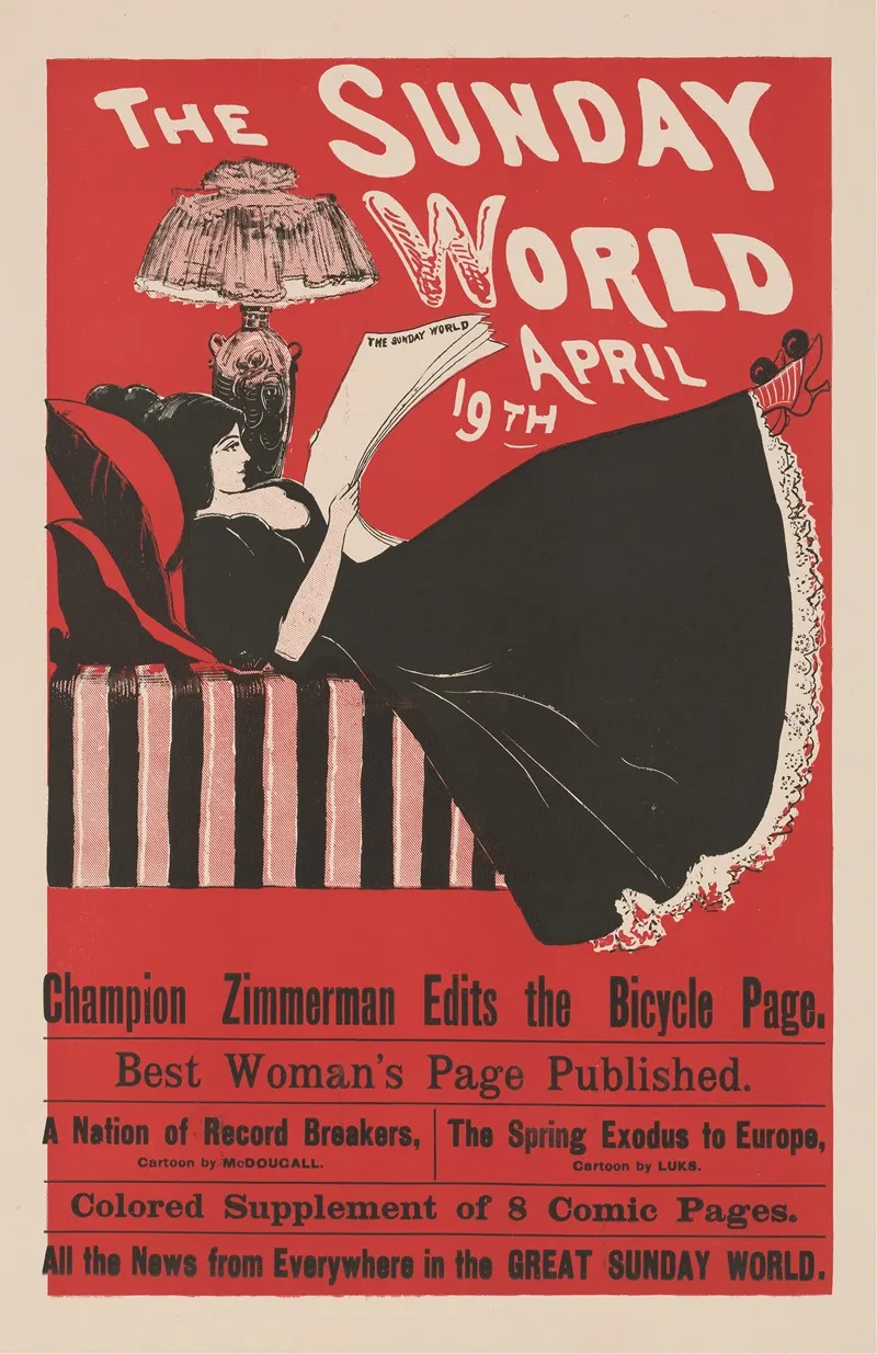The New York Sunday World April 19th Wall Art by Anonymous - High-Resolution Digital Print