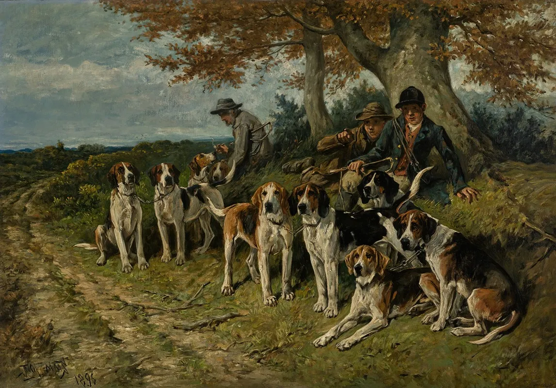 The Newforest Buckhounds Wall Art by John Emms - High-Resolution Digital Print