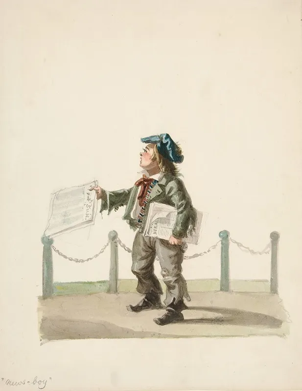The Newsboy 2 Wall Art by Nicolino Calyo - High-Resolution Digital Print