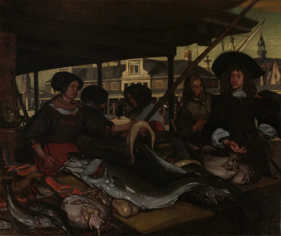 The Nieuwe Vismarkt New Fish Market In Amsterdam Wall Art by Emanuel de Witte - High-Resolution Digital Print