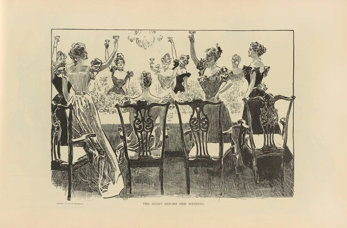 The Night Before Her Wedding Wall Art by Charles Dana Gibson - High-Resolution Digital Print