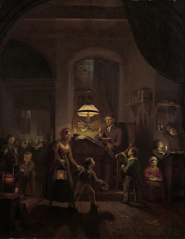 The Night School Wall Art by Georg Gillis van Haanen - High-Resolution Digital Print
