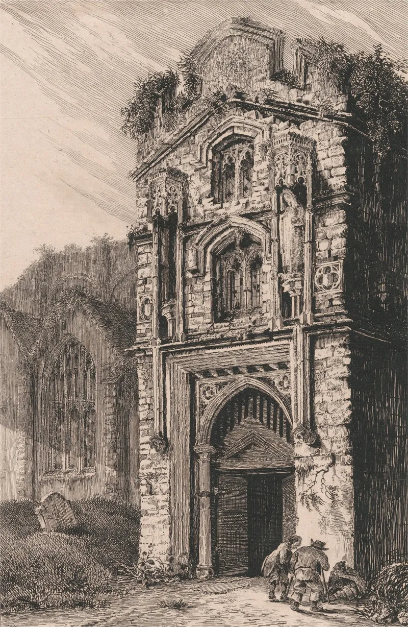 The North Porch Of The Abbey Wall Art by Edward Pryce Owen - High-Resolution Digital Print