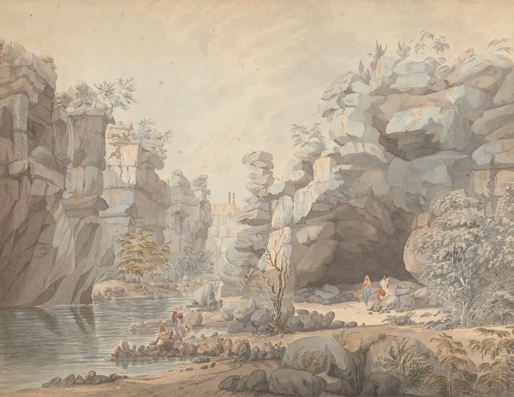 The Northern Entrance Of Gundecotta Pass Wall Art by Thomas Anburey - High-Resolution Digital Print