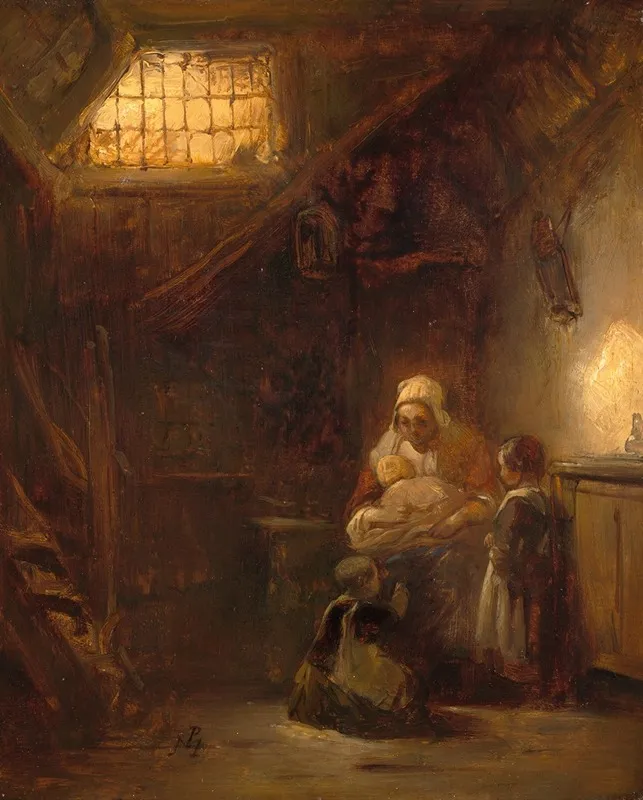 The Nursery Wall Art by Petrus Marius Molijn - High-Resolution Digital Print