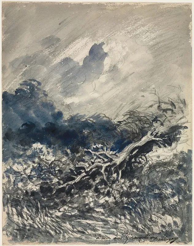 The Oak Tree And The Reed Wall Art by Charles François Daubigny - High-Resolution Digital Print