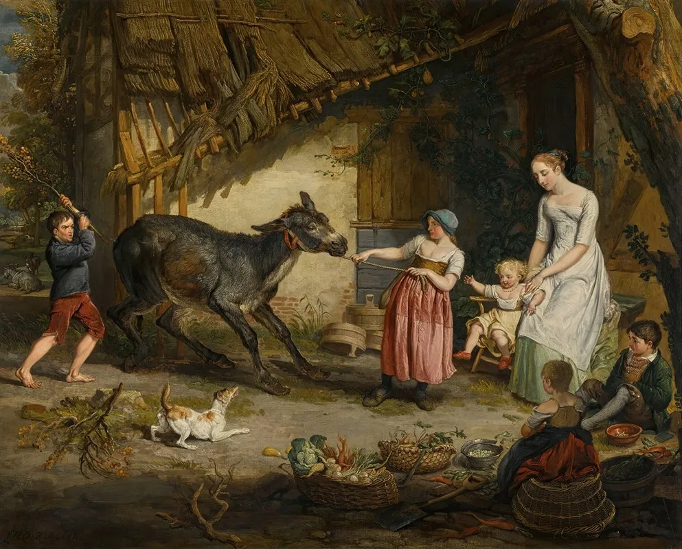 The Obstinate Donkey Wall Art by James Ward - Canvas Print