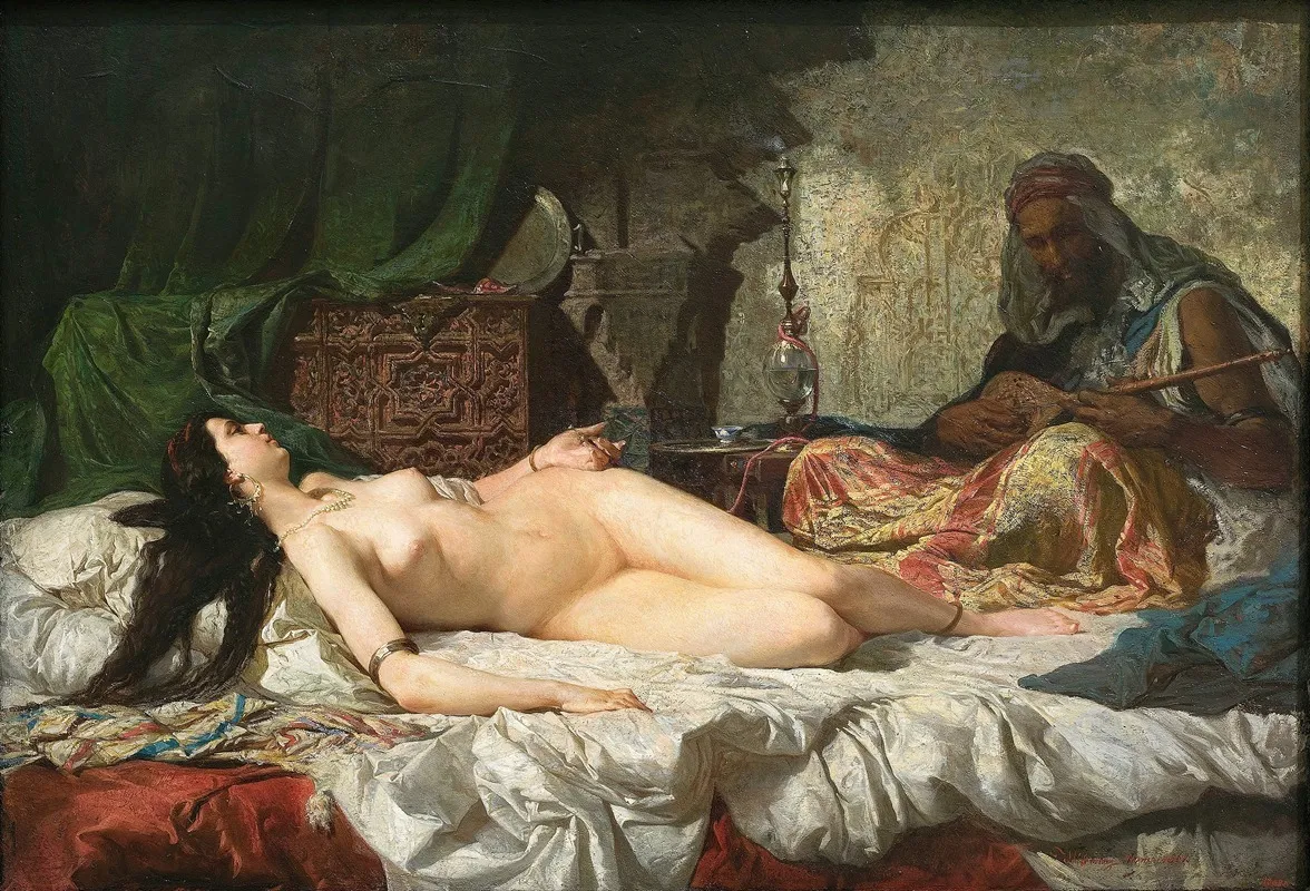 The Odalisque Wall Art by Mariano Fortuny Marsal - High-Resolution Digital Print