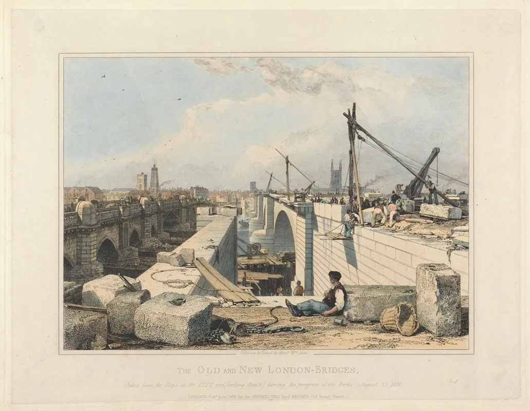 The Old And New London Bridge