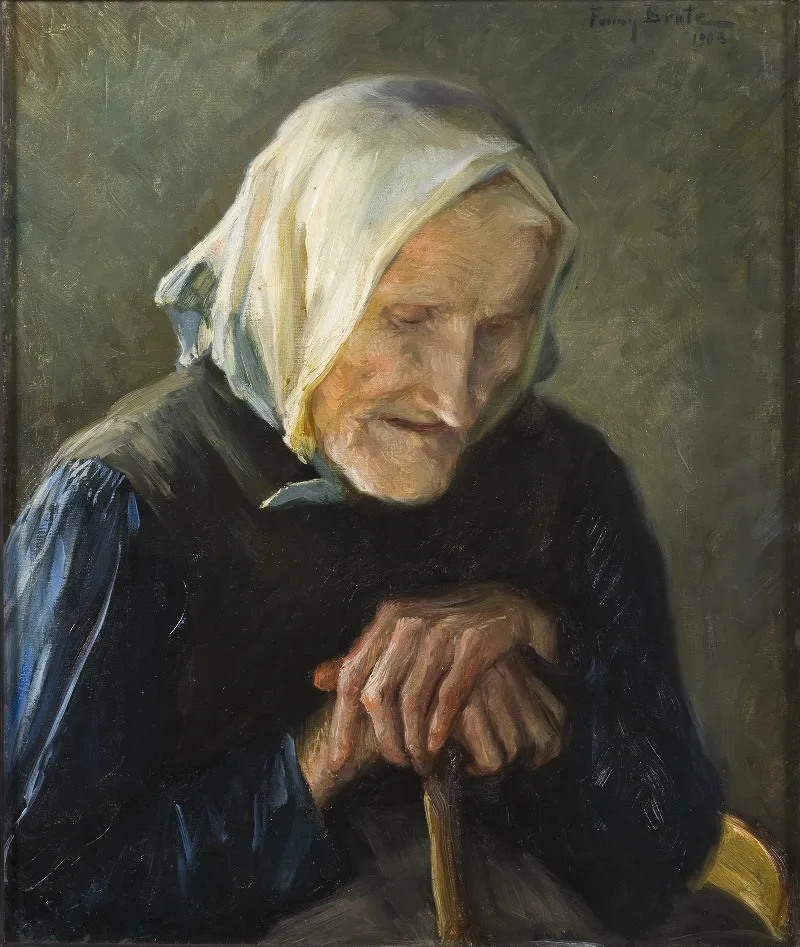 The Old Blind Woman Wall Art by Fanny Brate - High-Resolution Digital Print