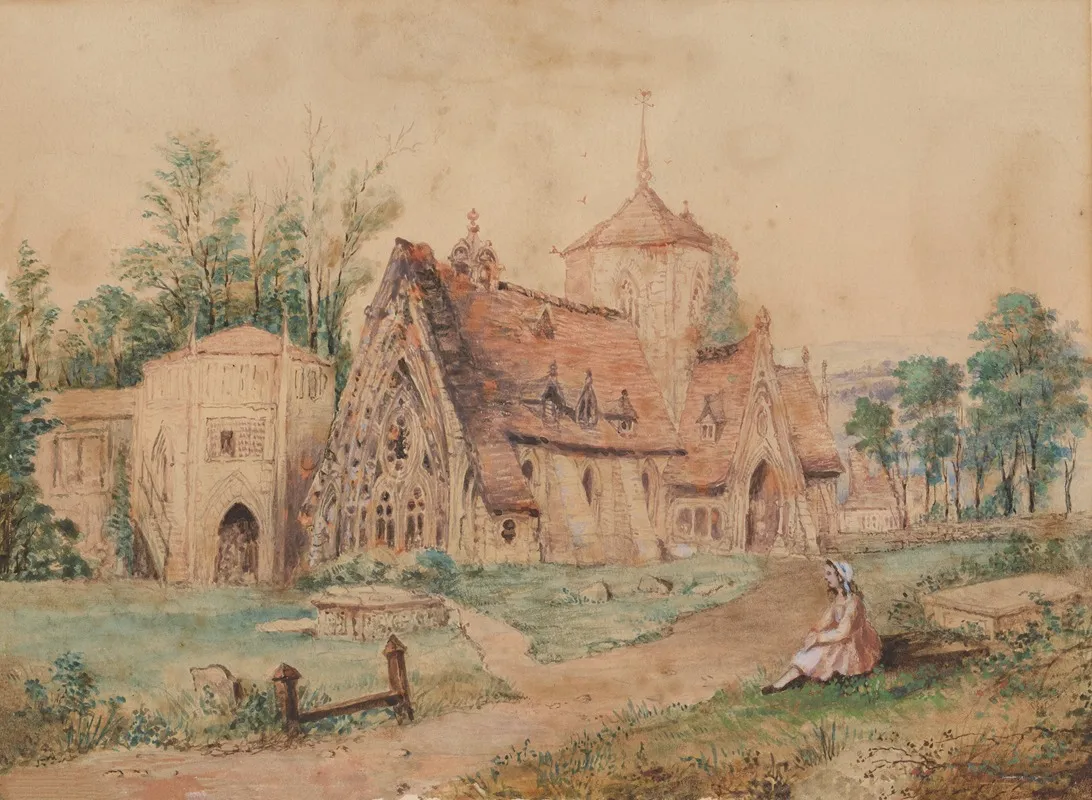 The Old Curiosity Shop The Old Church Wall Art by George Cattermole - High-Resolution Digital Print