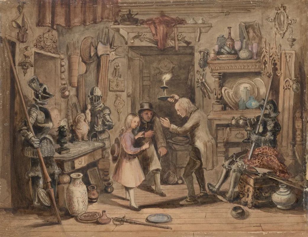 The Old Curiosity Shop The Shop Wall Art by George Cattermole - High-Resolution Digital Print