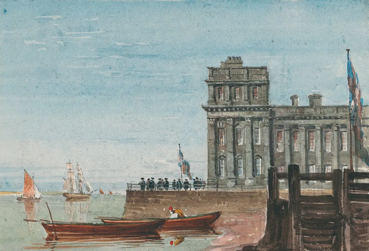 The Old Customs House Greenwich Wall Art by David Cox - High-Resolution Digital Print