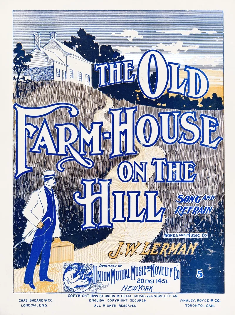 The Old Farm House On The Hill Wall Art by Anonymous - High-Resolution Digital Print