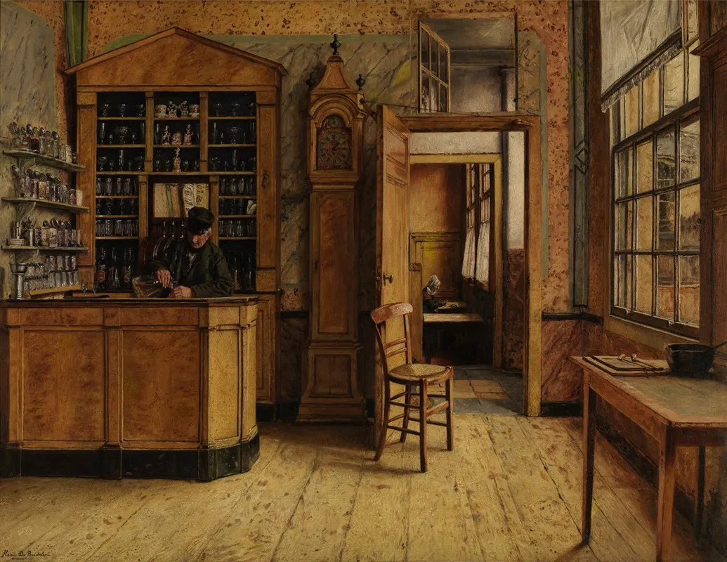 The Old Inn Het Loodshuis In Antwerp Wall Art by Henri de Braekeleer - High-Resolution Digital Print