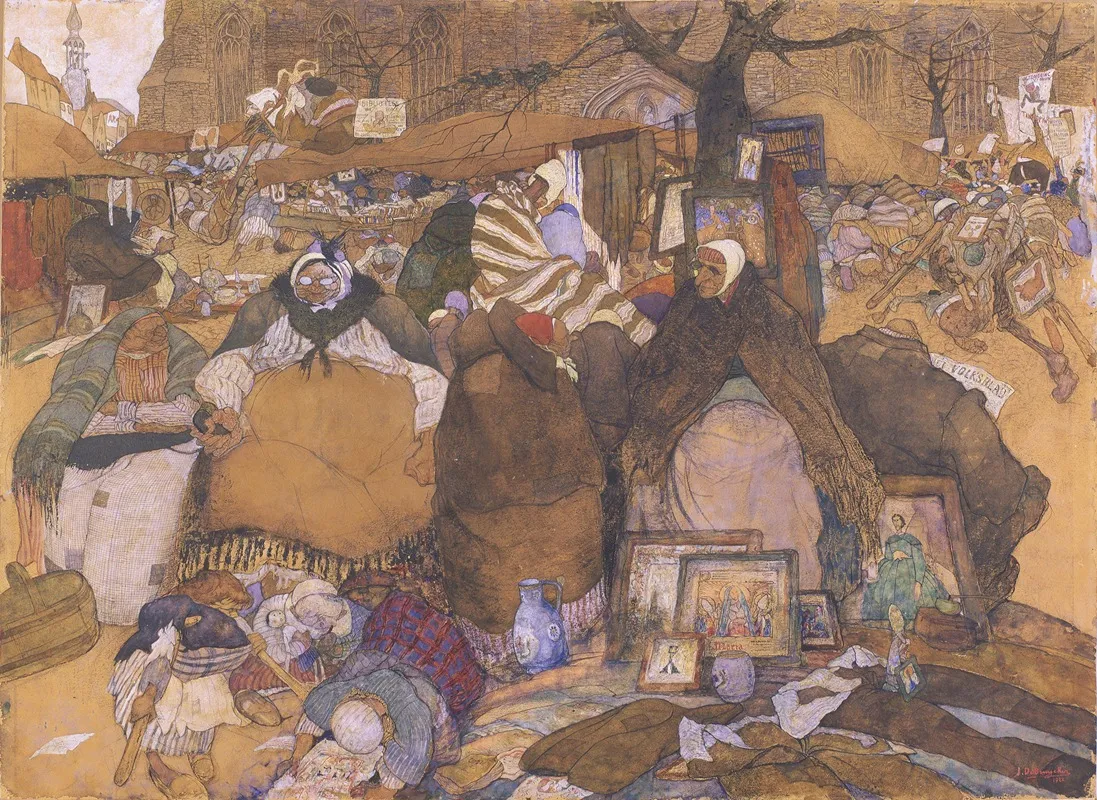 The Old Market In Ghent 2 Wall Art by Jules De Bruycker - High-Resolution Digital Print