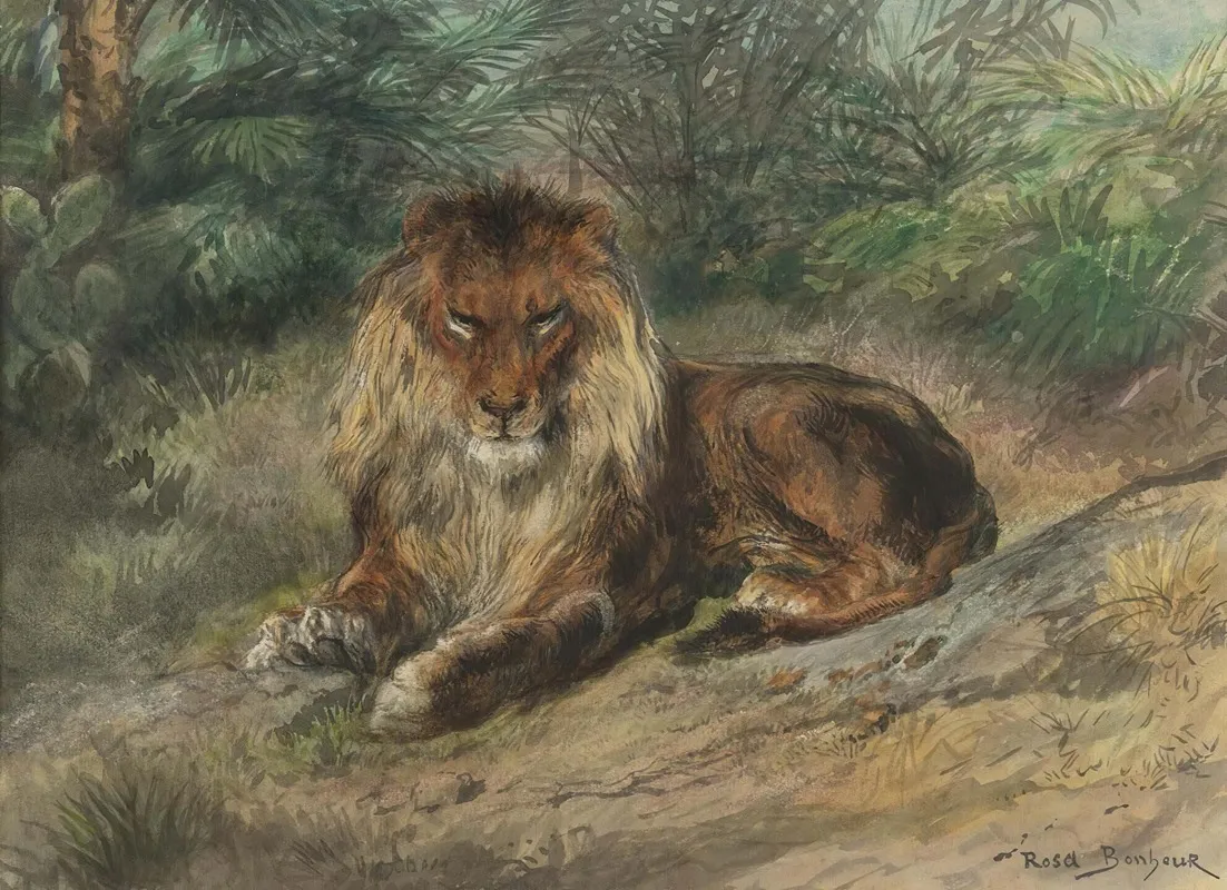 The Old Monarch Wall Art by Rosa Bonheur - High-Resolution Digital Print