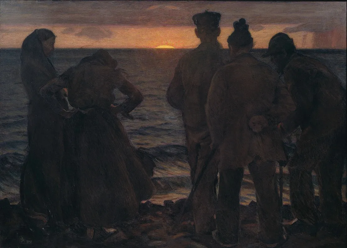 The Old People By The Beach Wall Art by Richard Bergh - High-Resolution Digital Print