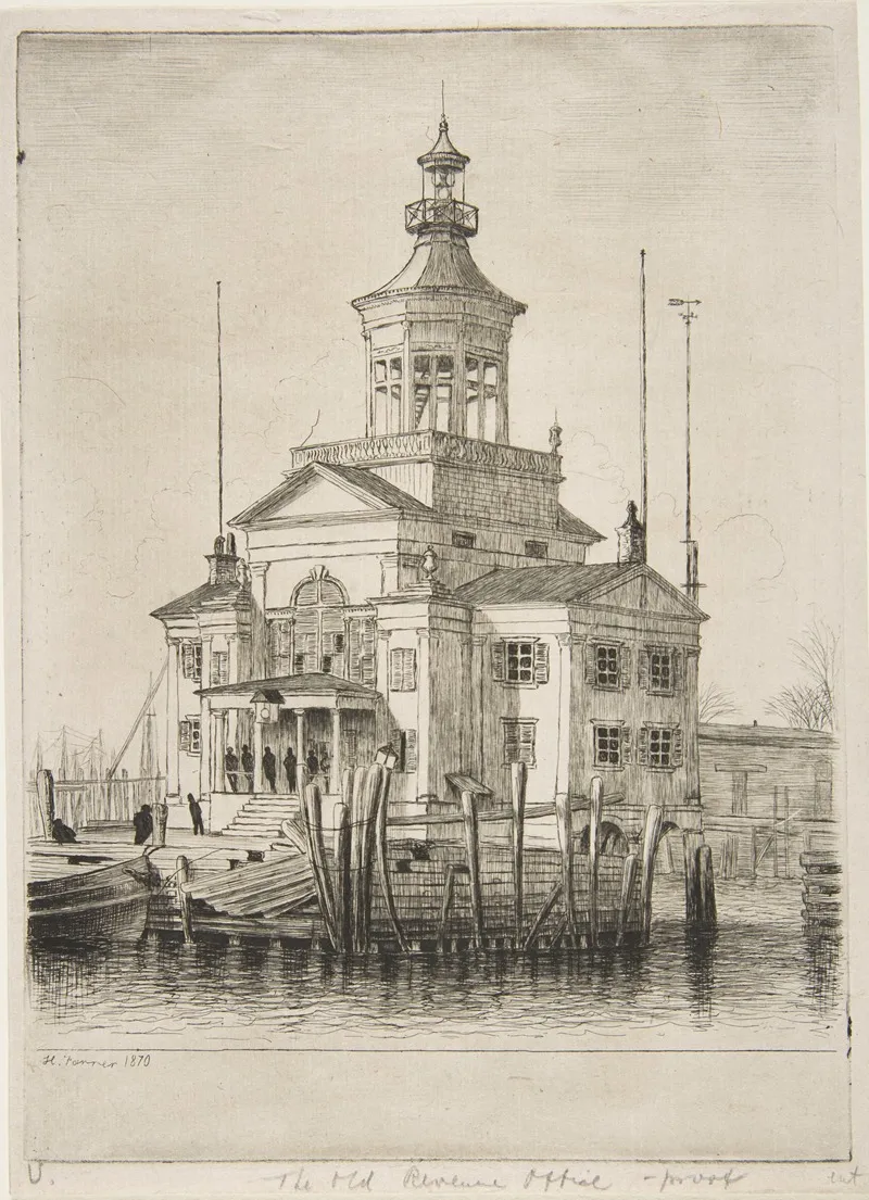 The Old Revenue Office Whitehall From Scenes Of Old New York