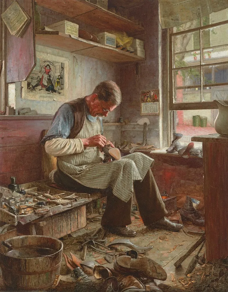 The Old Shoemaker Wall Art by Jefferson David Chalfant - High-Resolution Digital Print
