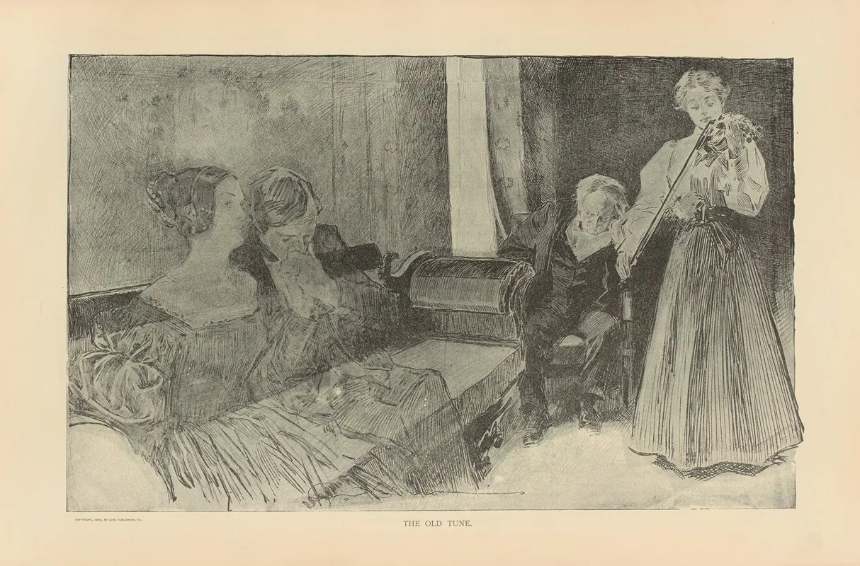 The Old Tune 2 Wall Art by Charles Dana Gibson - High-Resolution Digital Print