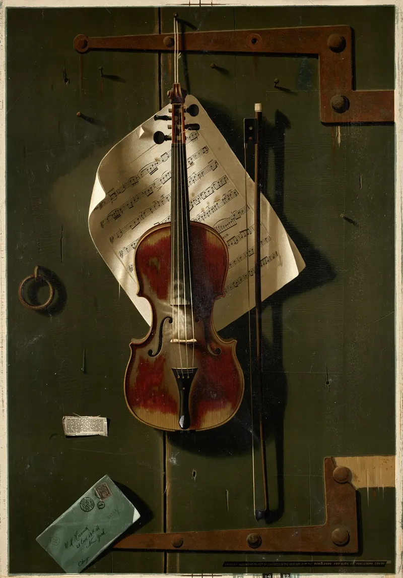 The Old Violin 4 Wall Art by William Michael Harnett - High-Resolution Digital Print