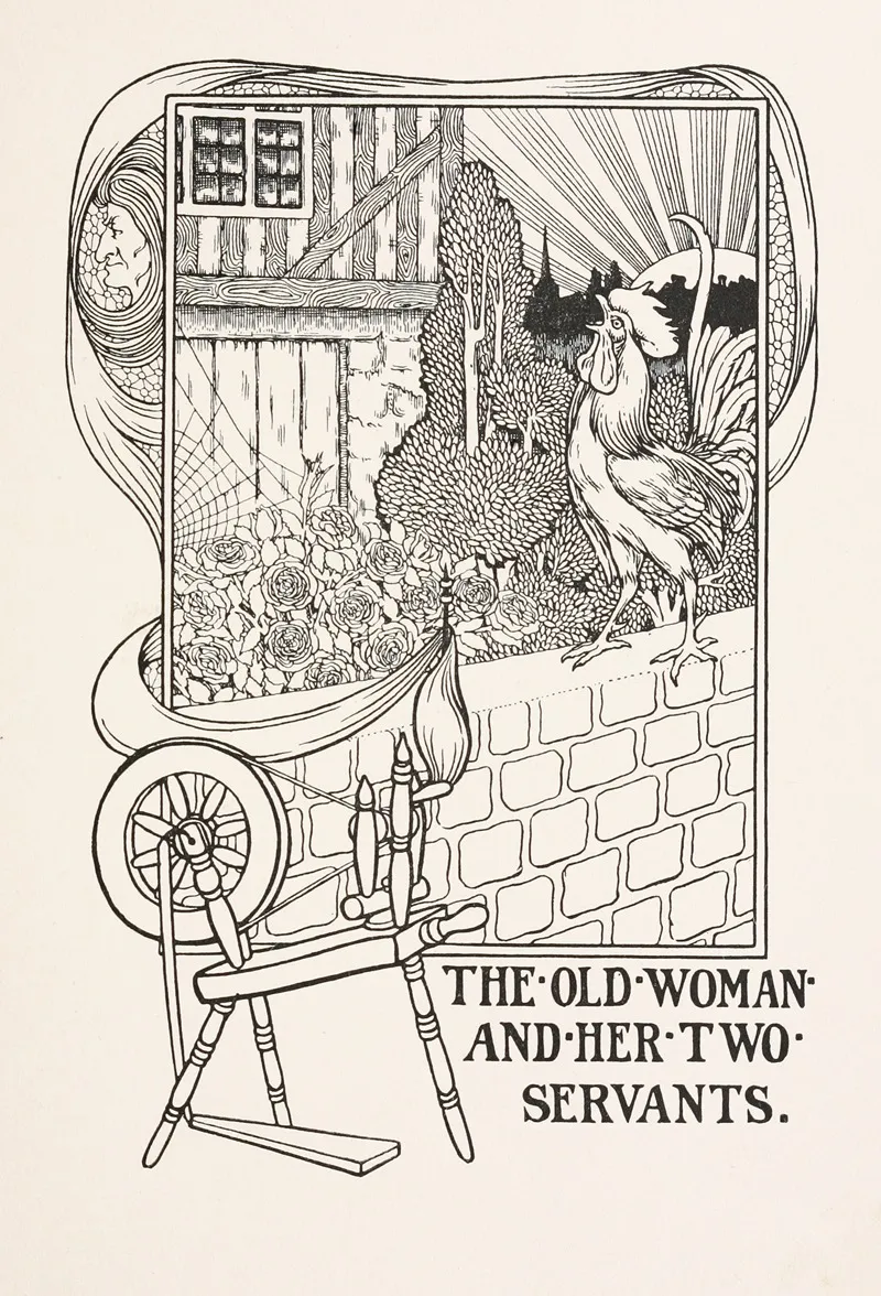 The Old Woman And Her Two Servants Wall Art by Percy J. Billinghurst - High-Resolution Digital Print