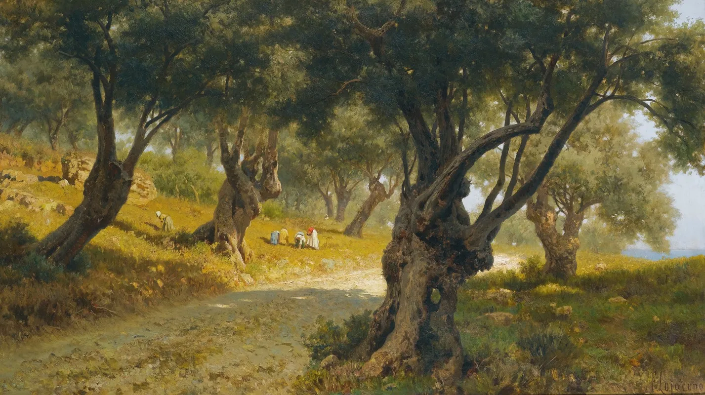 The Olive Grove Palermo Wall Art by Francesco Lojacono - High-Resolution Digital Print
